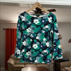 Ann Taylor Floral Print Women's Top Size M